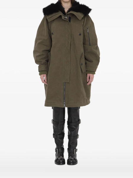  Dolce & Gabbana Fur-trim Padded Coat - Green 