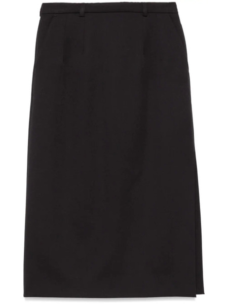  Dolce & Gabbana Gabardine Virgin-wool Midi Skirt - Black 
