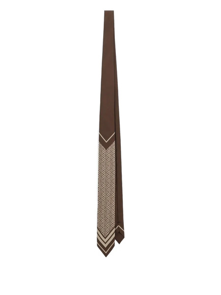  Dolce & Gabbana Geometric-pattern Tie - Brown 