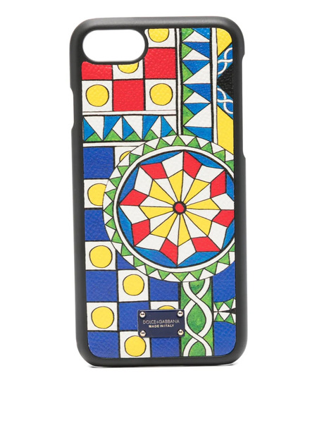  Dolce & Gabbana Geometric-print Iphone 7 And 8 Case - Blue 