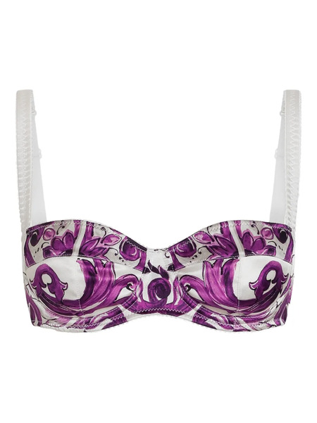  Dolce & Gabbana Graphic-print Bra - White 