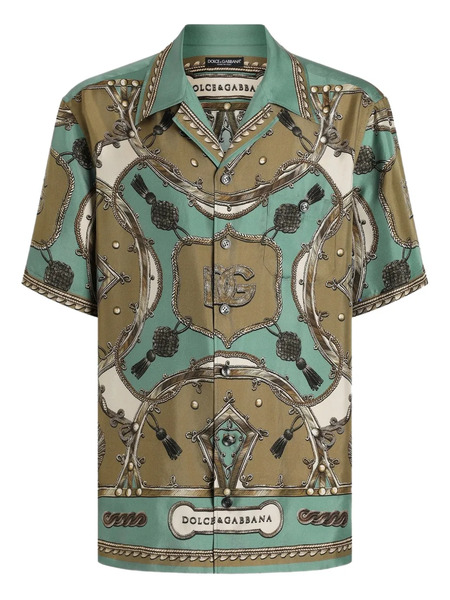  Dolce & Gabbana Graphic-print Shirt - Green 