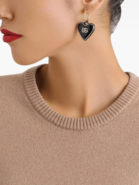  Dolce & Gabbana Heart Drop Earrings - Gold 