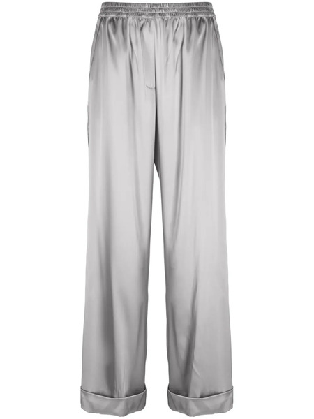  Dolce & Gabbana High-waist Silk Trousers - Grey 
