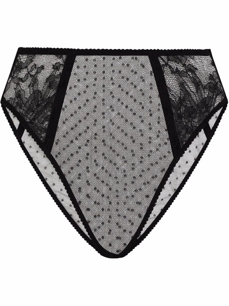  Dolce & Gabbana High-waisted Lace Briefs - Black 