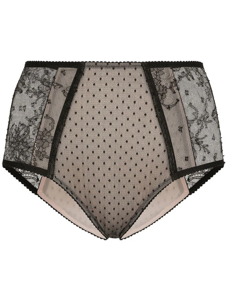  Dolce & Gabbana High-waisted Lace Briefs - Neutrals 
