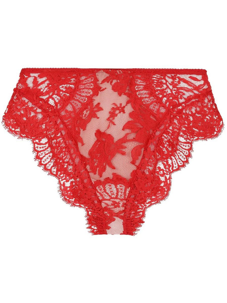  Dolce & Gabbana High-waisted Lace Briefs - Red 