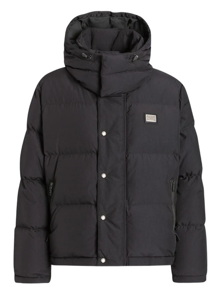  Dolce & Gabbana Hooded Puffer Jacket - Grey 