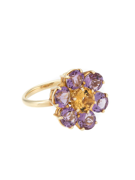  Dolce & Gabbana 18k Yellow Gold Spring Amethyst Ring 