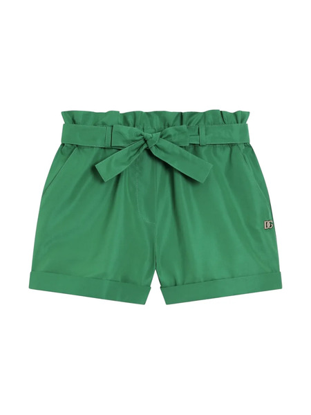  Dolce & Gabbana Kids Belted Shorts - Green 