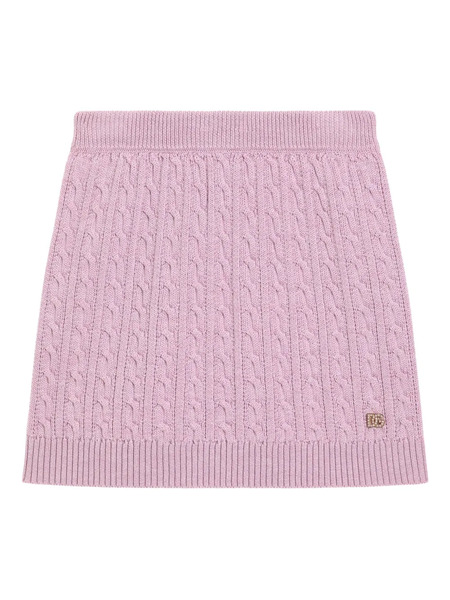  Dolce & Gabbana Kids Cable-knit Skirt - Purple 