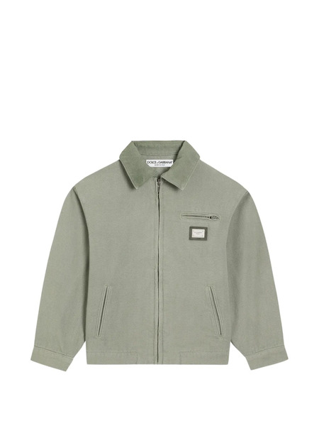  Dolce & Gabbana Kids Canvas Jacket - Green 