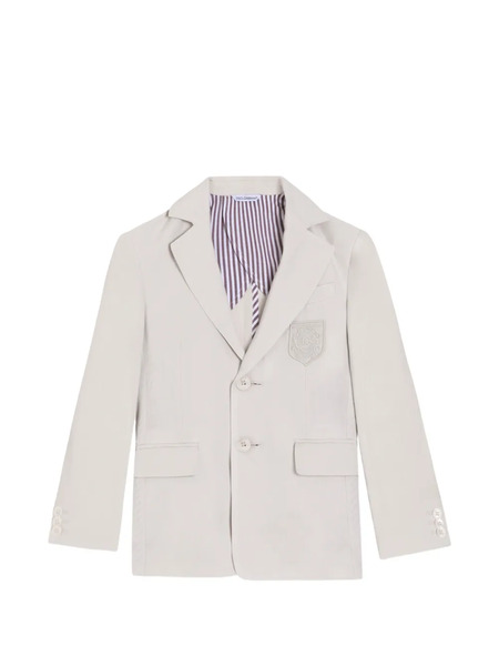  Dolce & Gabbana Kids Deconstructed Linen Jacket - Neutrals 