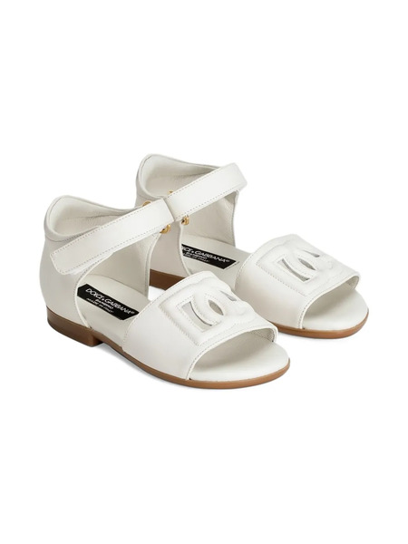  Dolce & Gabbana Kids Dg-embossed Sandals - White 