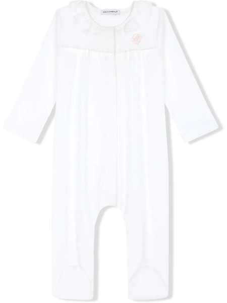  Dolce & Gabbana Kids Dg-embroidered Jersey And Poplin Pajamas - White 