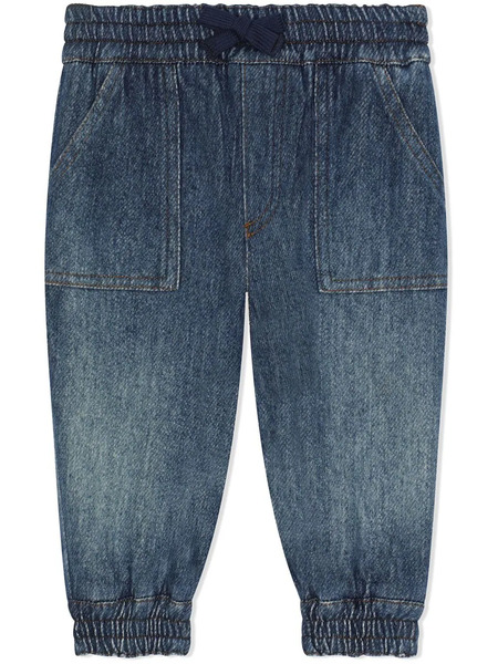 Dolce & Gabbana Kids Dg-logo Denim Track Pants - Blue 