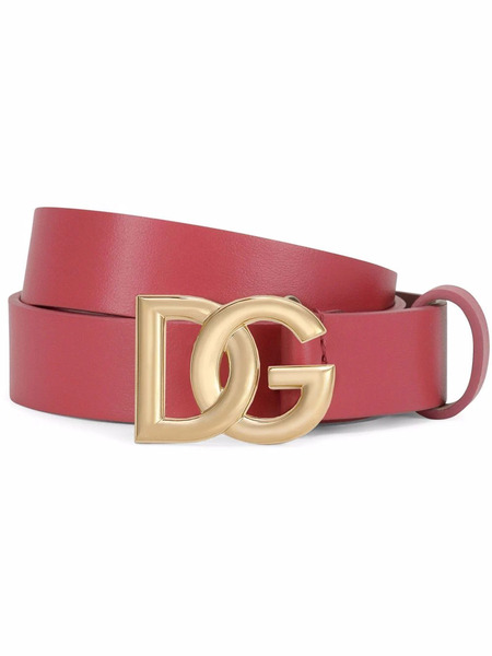  Dolce & Gabbana Kids Dg-logo Leather Belt - Pink 