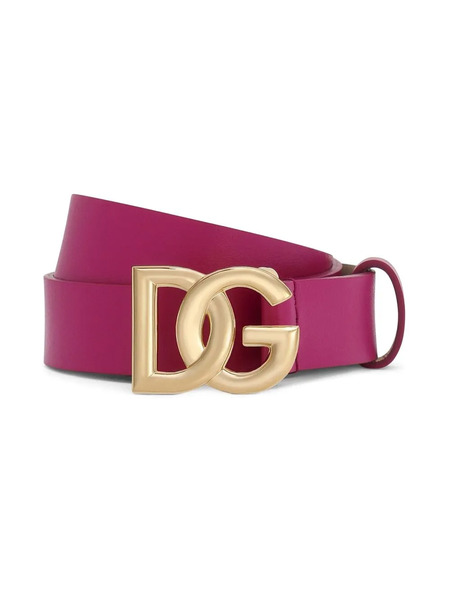  Dolce & Gabbana Kids Dg-logo Leather Belt - Pink 