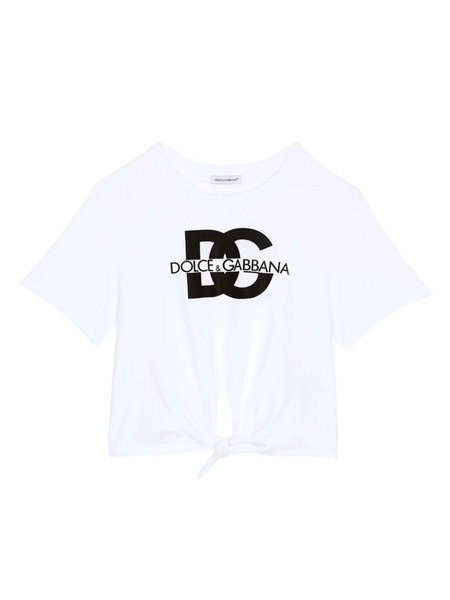  Dolce & Gabbana Kids Dg-print Cotton T-shirt - White 