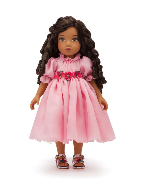  Dolce & Gabbana Kids Doll With Chiffon Dress - Multicolour 