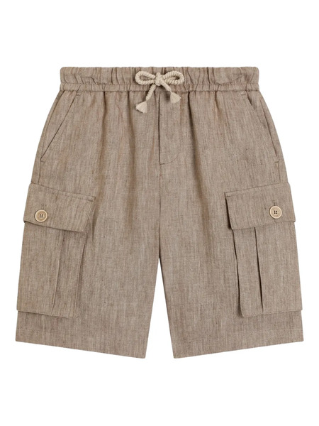  Dolce & Gabbana Kids Embroidered Logo Shorts - Neutrals 