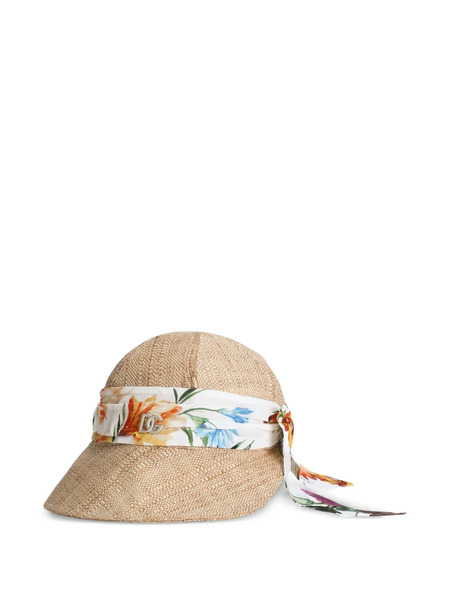  Dolce & Gabbana Kids Floral-band Sun Hat - Neutrals 