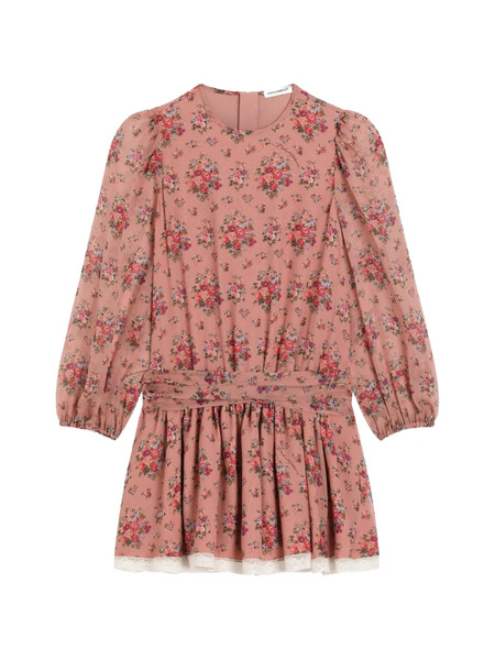  Dolce & Gabbana Kids Floral-pattern Long-sleeved Dress - Pink 