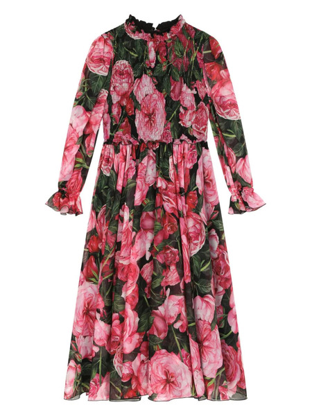  Dolce & Gabbana Kids Georgette Dress - Pink 