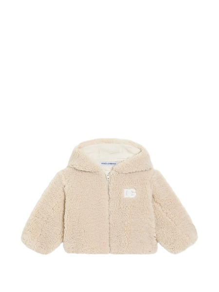  Dolce & Gabbana Kids Hooded Logo Jacket - Neutrals 