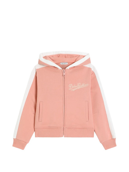  Dolce & Gabbana Kids Hooded Zip Sweatshirt - Pink 