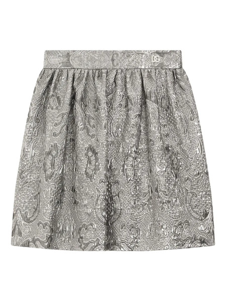  Dolce & Gabbana Kids Jacquard Lamé Short-skirt - Silver 