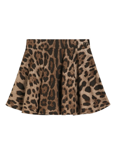  Dolce & Gabbana Kids Leopard-pattern Skirt - Brown 