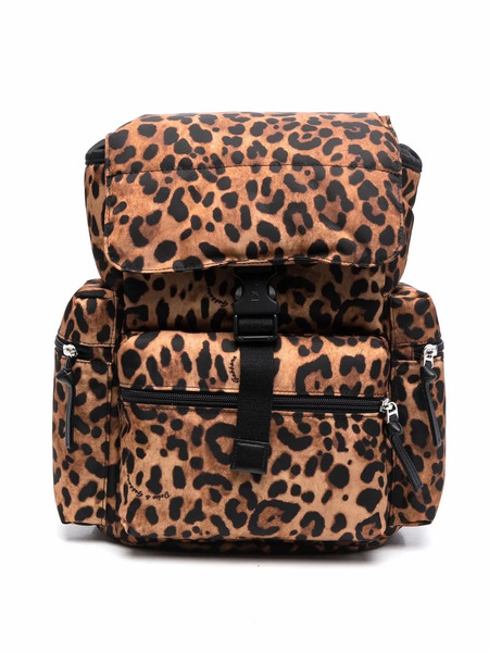  Dolce & Gabbana Kids Leopard Print Backpack - Brown 