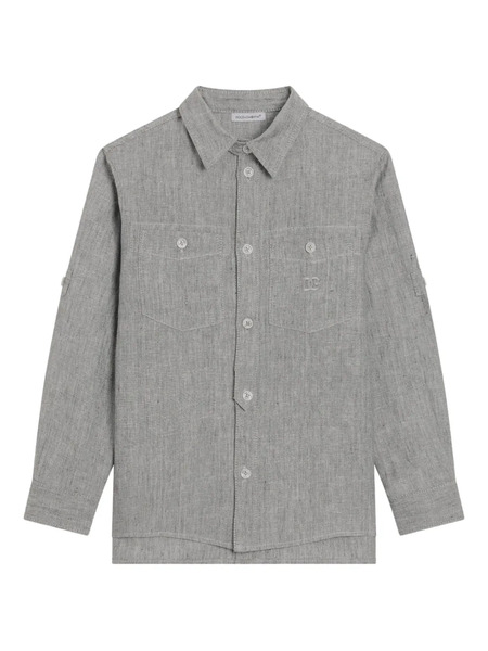  Dolce & Gabbana Kids Linen Shirt - Grey 