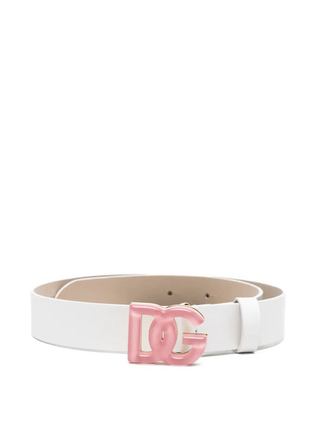  Dolce & Gabbana Kids Logo-buckle Belt - White 