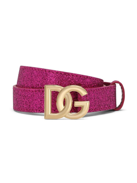  Dolce & Gabbana Kids Logo-buckle Leather Belt - Pink 