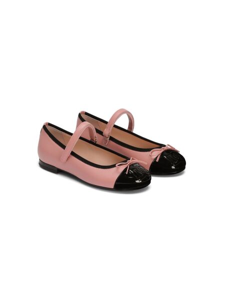  Dolce & Gabbana Kids Logo-embossed Ballet Flats - Pink 