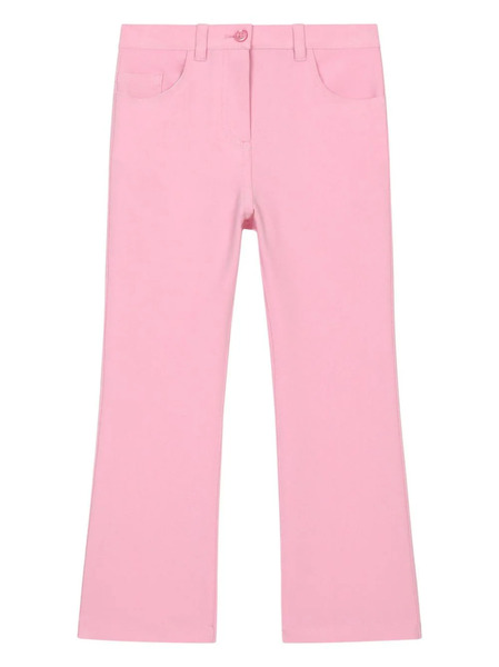  Dolce & Gabbana Kids Logo-embroidered Flared Trousers - Pink 