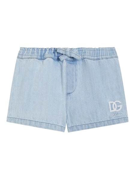  Dolce & Gabbana Kids Logo-embroidered Shorts - Blue 