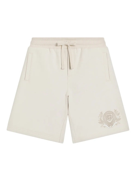  Dolce & Gabbana Kids Logo-embroidered Shorts - Neutrals 