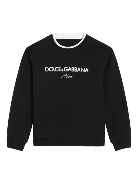  Dolce & Gabbana Kids Logo-embroidered Sweatshirt - Blue 