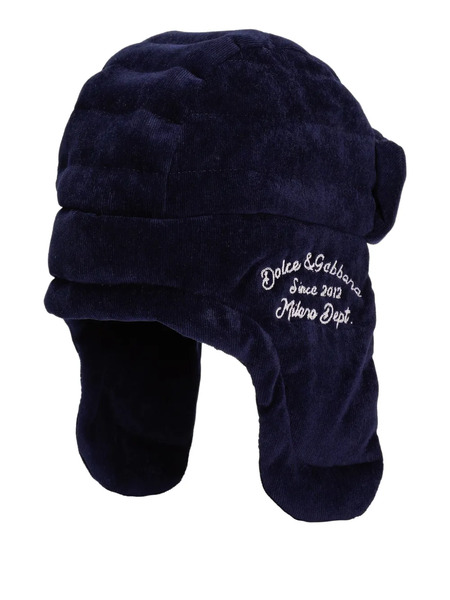  Dolce & Gabbana Kids Logo-embroidered Trapper Hat - Blue 
