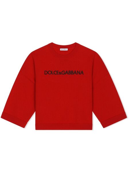  Dolce & Gabbana Kids Logo-embroidered Wool Jumper 