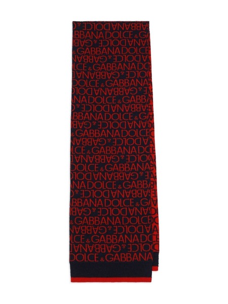  Dolce & Gabbana Kids Logo-jacquard Scarf - Red 