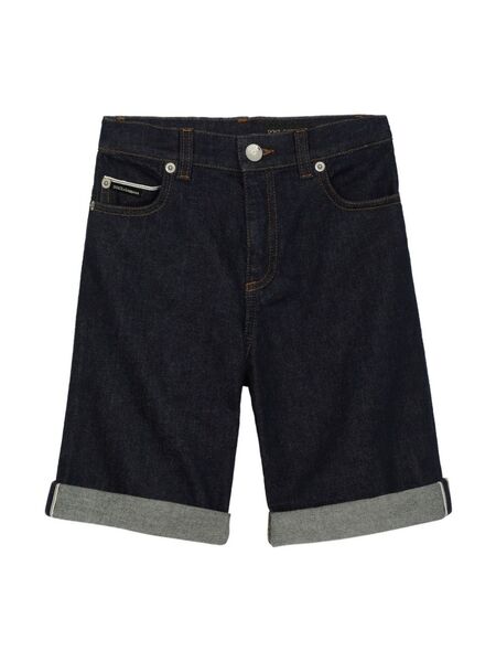  Dolce & Gabbana Kids Logo-patch Denim Bermuda Shorts - Blue 
