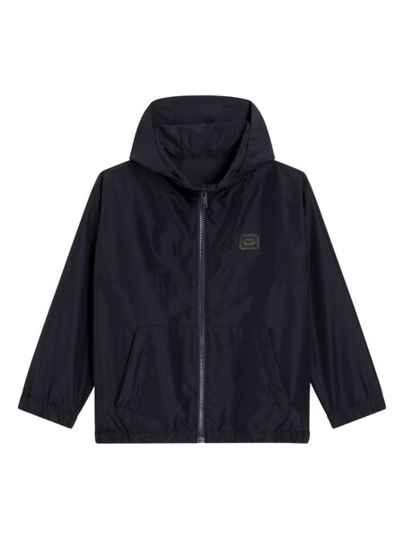  Dolce & Gabbana Kids Logo-patch Hooded Jacket - Blue 