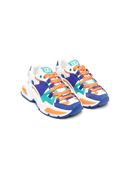  Dolce & Gabbana Kids Logo-patch Low-top Sneakers - Blue 