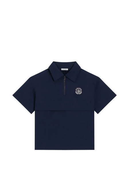  Dolce & Gabbana Kids Logo-patch Polo Shirt - Blue 