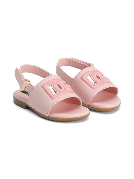  Dolce & Gabbana Kids Logo-patch Sandals - Pink 