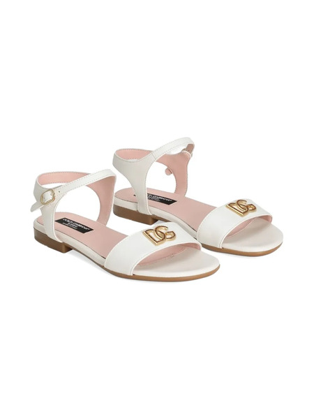  Dolce & Gabbana Kids Logo-plaque Sandals - Neutrals 